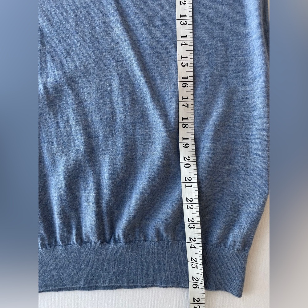 REISS 
Duchie Merino Wool Open Collar Polo Shirt - Washed Stone size M - Picture 8 of 10